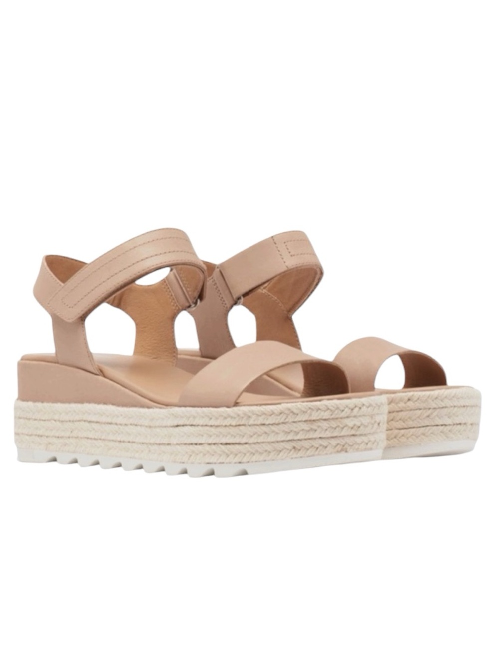 Sorel Cameron Flatform sandals Tan Leather Espadrille size 8